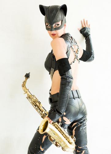 Ines Weber Miss "Sax Cat" Flying Sax